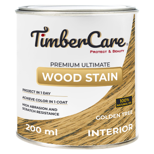 фото Масло для дерева и мебели timbercare wood stain, золотое дерево/ golden tree, 0.2 л