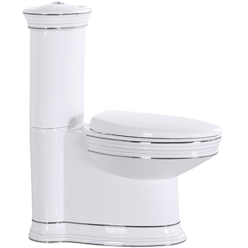 

Унитаз компакт CeramaLux Lux Classic 1409 с бачком и сиденьем Микролифт