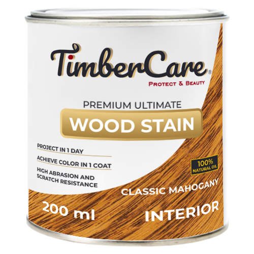 фото Масло для дерева и мебели timbercare wood stain, классический махагон, 0.2 л