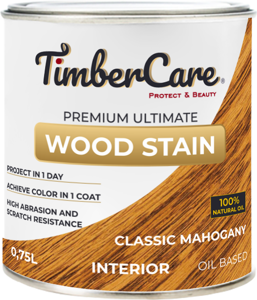 фото Масло для дерева и мебели timbercare wood stain, классический махагон, 0.75 л