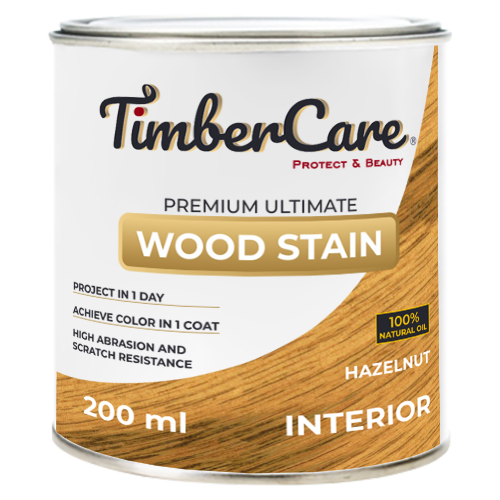 фото Масло для дерева и мебели timbercare wood stain, лесной орех/ hazelnut, 0.2 л
