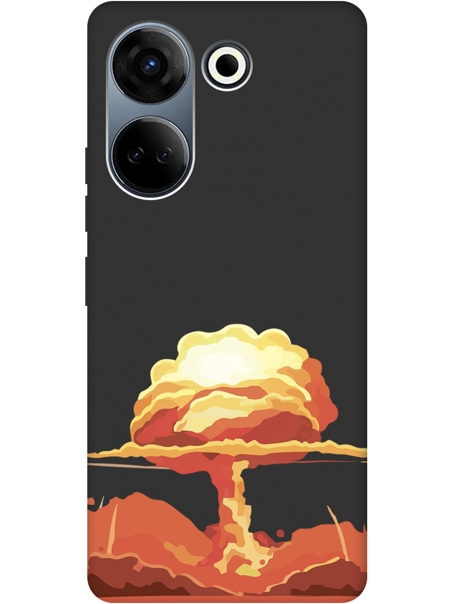 

Чехол на Tecno Camon 20/Tecno Camon 20 Pro матовый "Boom", Черный;красный, 20000098