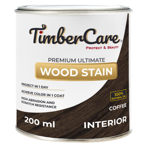 фото Масло для дерева и мебели timbercare wood stain, кофе/ coffee, 0.2 л
