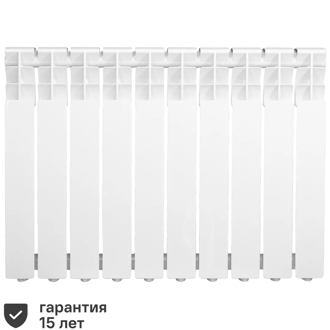 фото Радиатор monlan 500/80 алюминий 10 секций боковое подключение цвет белый