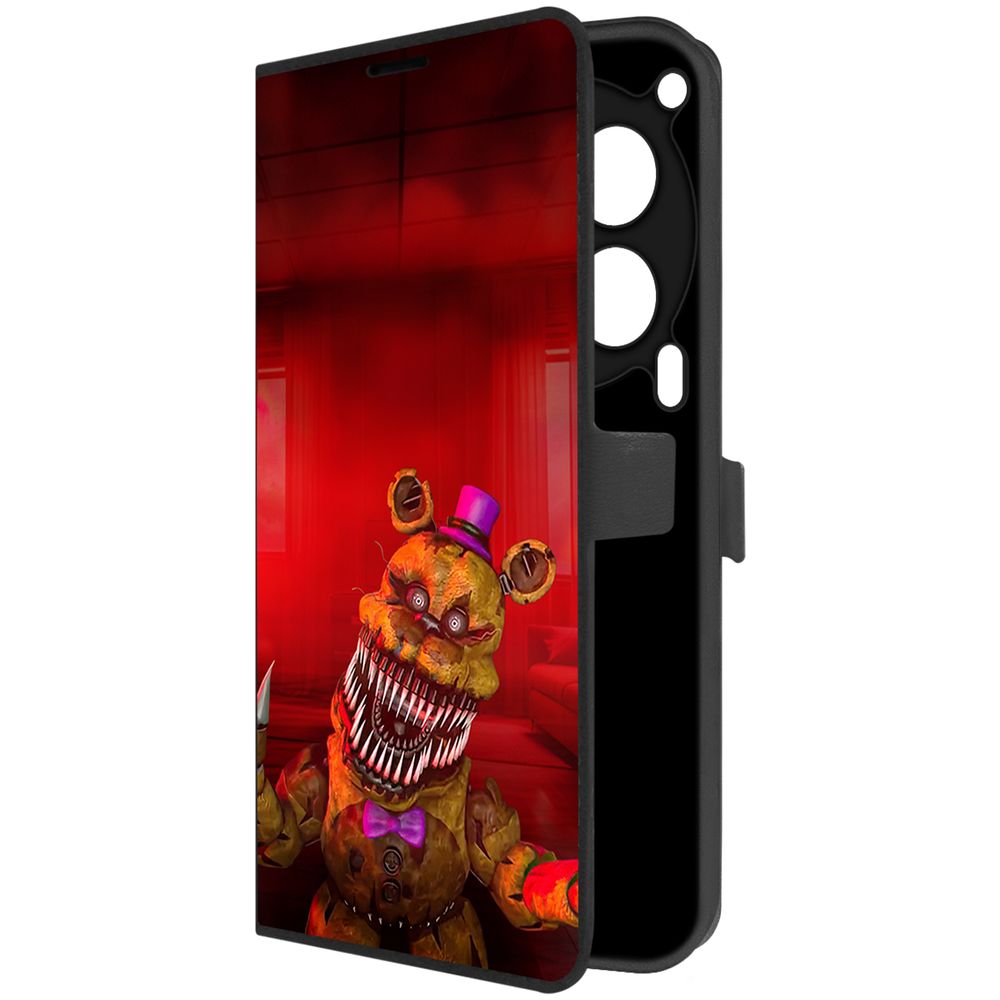 

Чехол-книжка Krutoff Eco Book для TECNO Camon 30 5G ФНАФ - Фредди атакует (черный)
