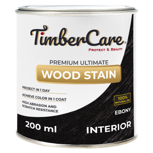 фото Масло для дерева и мебели timbercare wood stain, эбеновое дерево/ ebony, 0.2 л