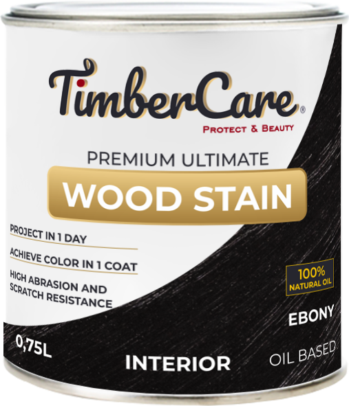 фото Масло для дерева и мебели timbercare wood stain, эбеновое дерево/ ebony, 0.75 л