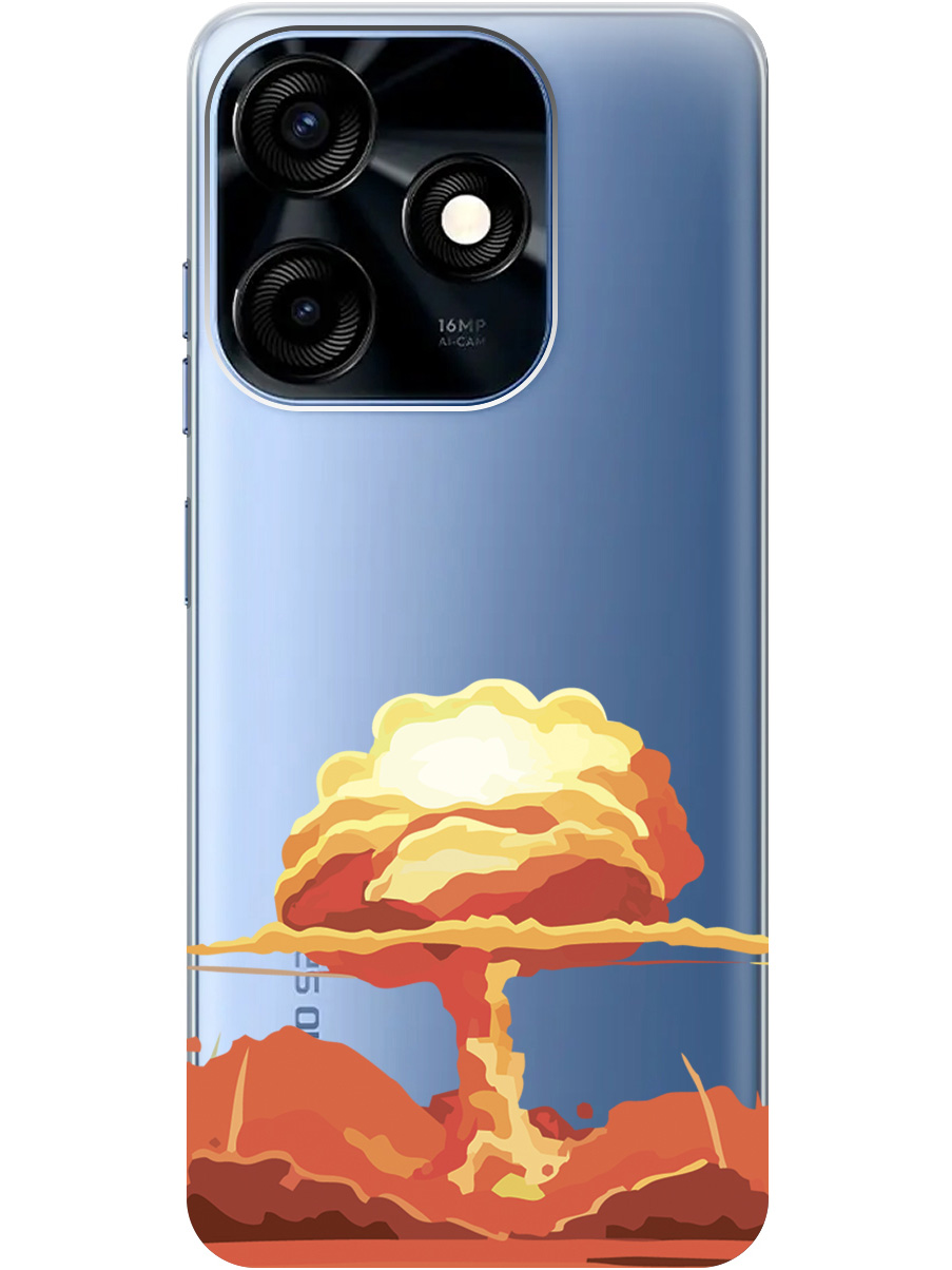 

Чехол на Tecno Spark 10 силиконовый с принтом "Boom", Прозрачный;красный, 20000765