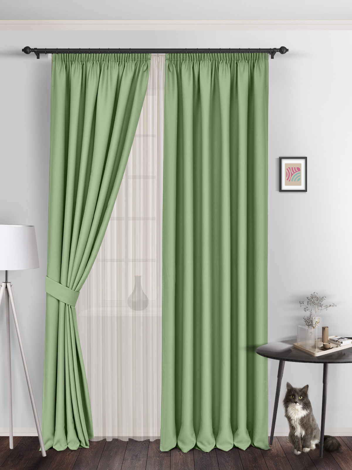 

Шторы блэкаут ВсеТканиТут bacio blackout 200х240 2 шт, k_BacioN17, bacio blackout