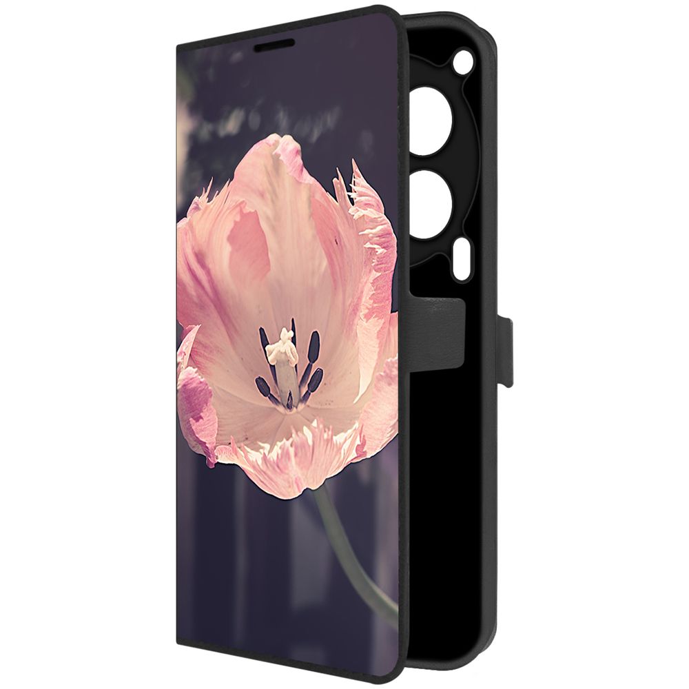 

Чехол-книжка Krutoff Eco Book для TECNO Camon 30 5G Тюльпан (черный)