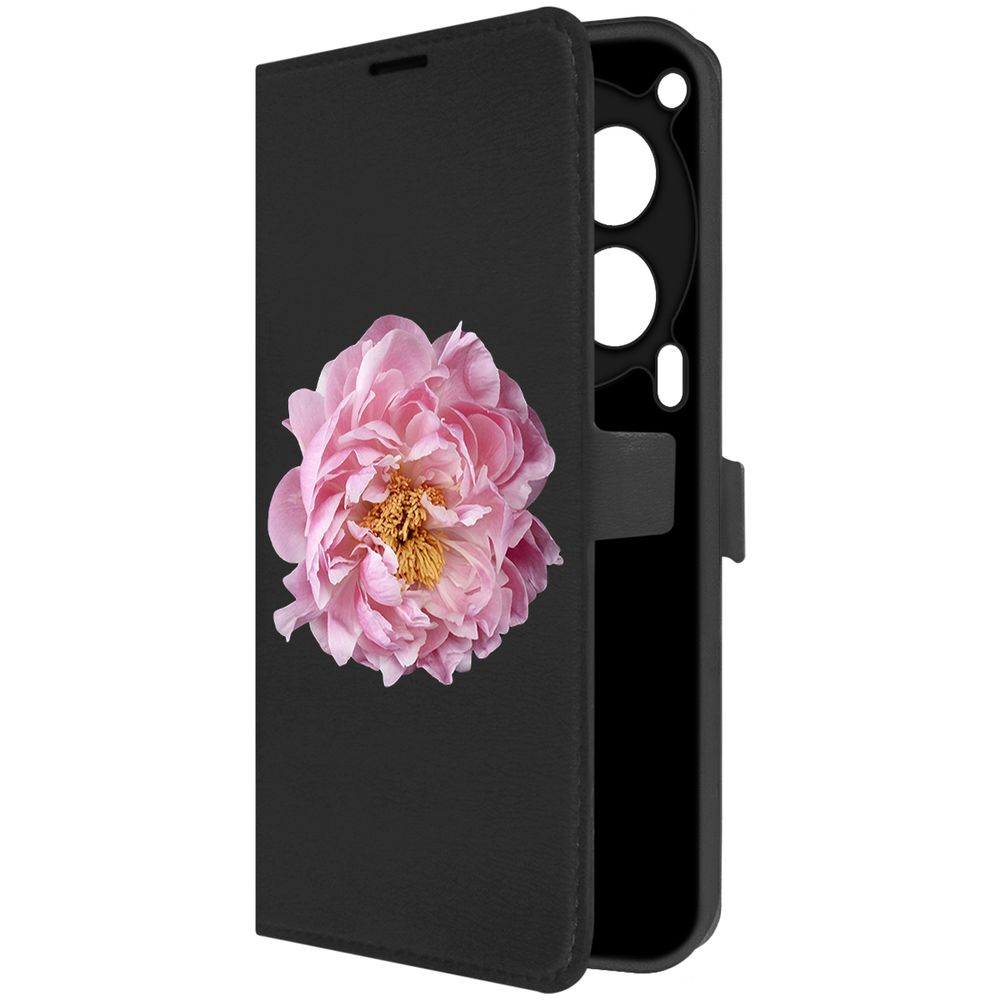 

Чехол-книжка Krutoff Eco Book для TECNO Camon 30 5G Розовый пион (черный)