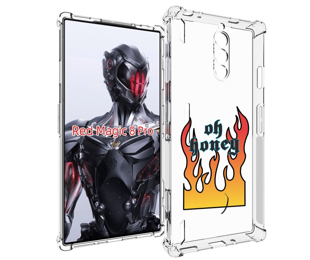 Чехол MyPads красивое-пламя для ZTE Nubia Red Magic 8 Pro / Red Magic 8 Pro Plus