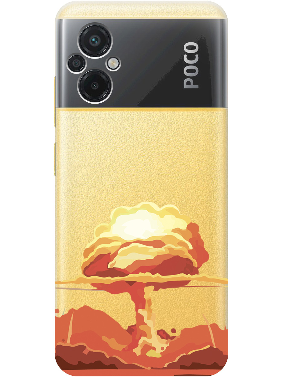 

Чехол на Poco M5 силиконовый с принтом "Boom", Прозрачный;красный, 20000938