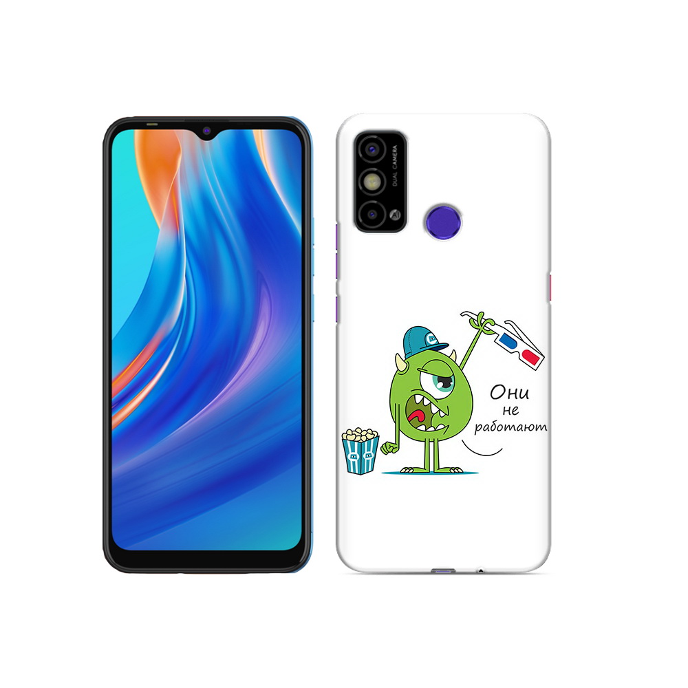 

Чехол MyPads Tocco для Tecno Spark Go Очки не работают, Прозрачный, Tocco
