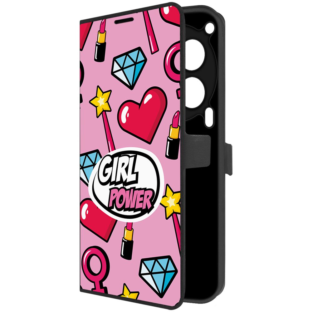 

Чехол-книжка Krutoff Eco Book для TECNO Camon 30 5G Girl Power (черный)