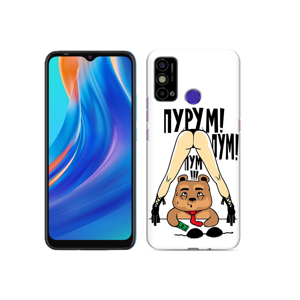 

Чехол MyPads Tocco для Tecno Spark Go Пурум пум пум, Прозрачный, Tocco