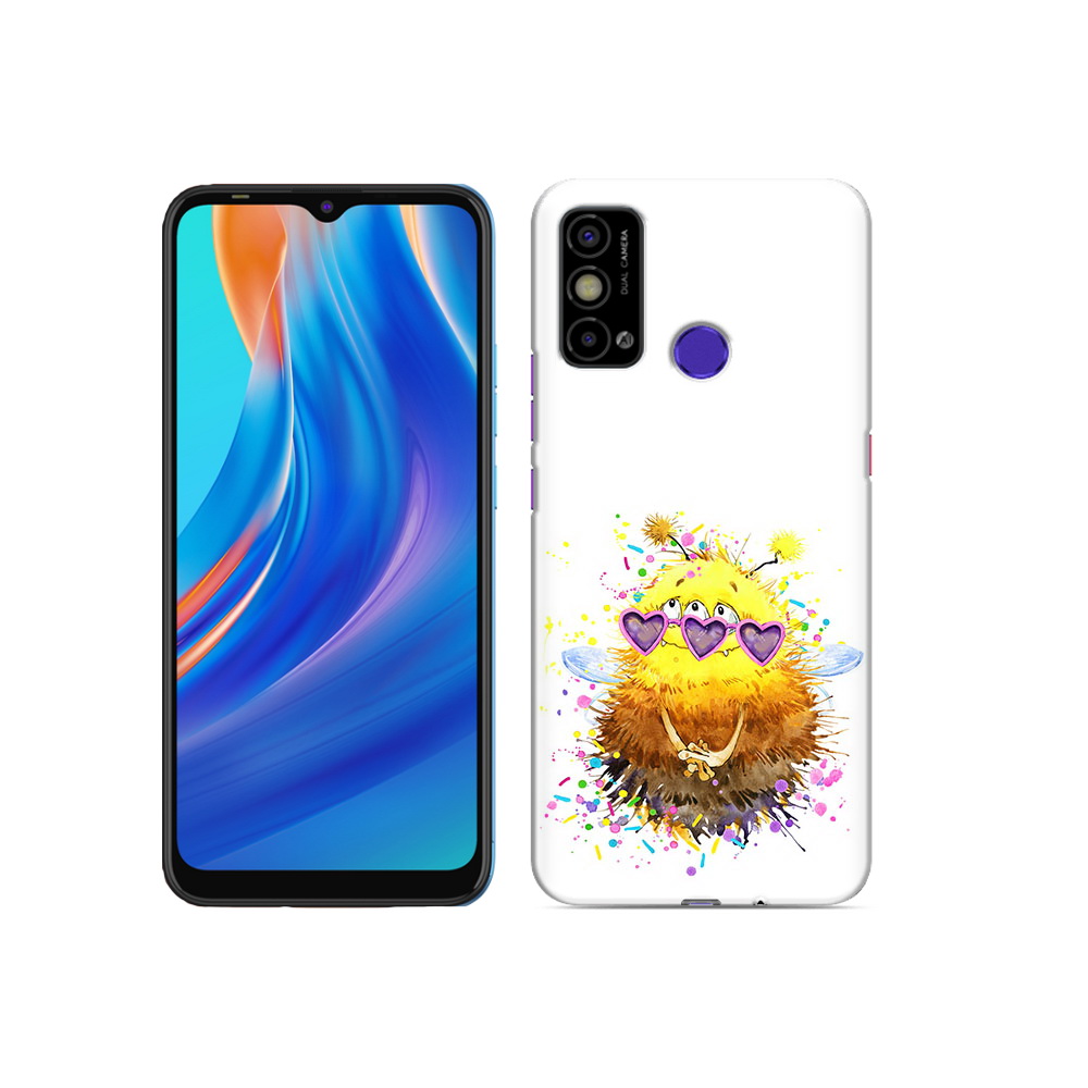 

Чехол MyPads Tocco для Tecno Spark Go Пушитый шмель, Прозрачный, Tocco