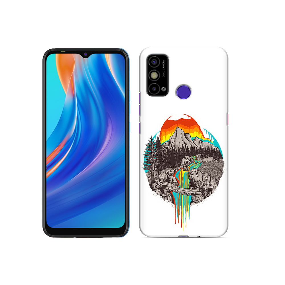 

Чехол MyPads Tocco для Tecno Spark Go Радужный водопад, Прозрачный, Tocco