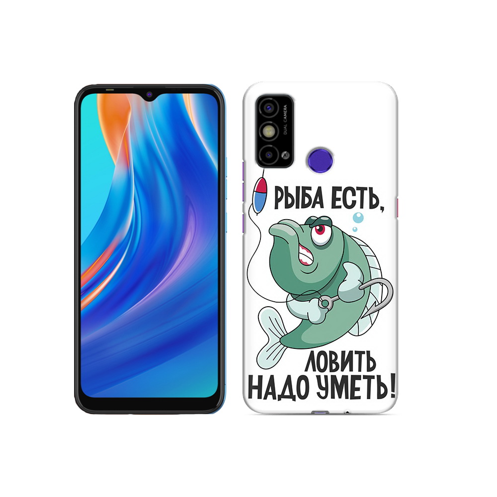 

Чехол MyPads Tocco для Tecno Spark Go Рыба есть ,ловить надо уметь, Прозрачный, Tocco
