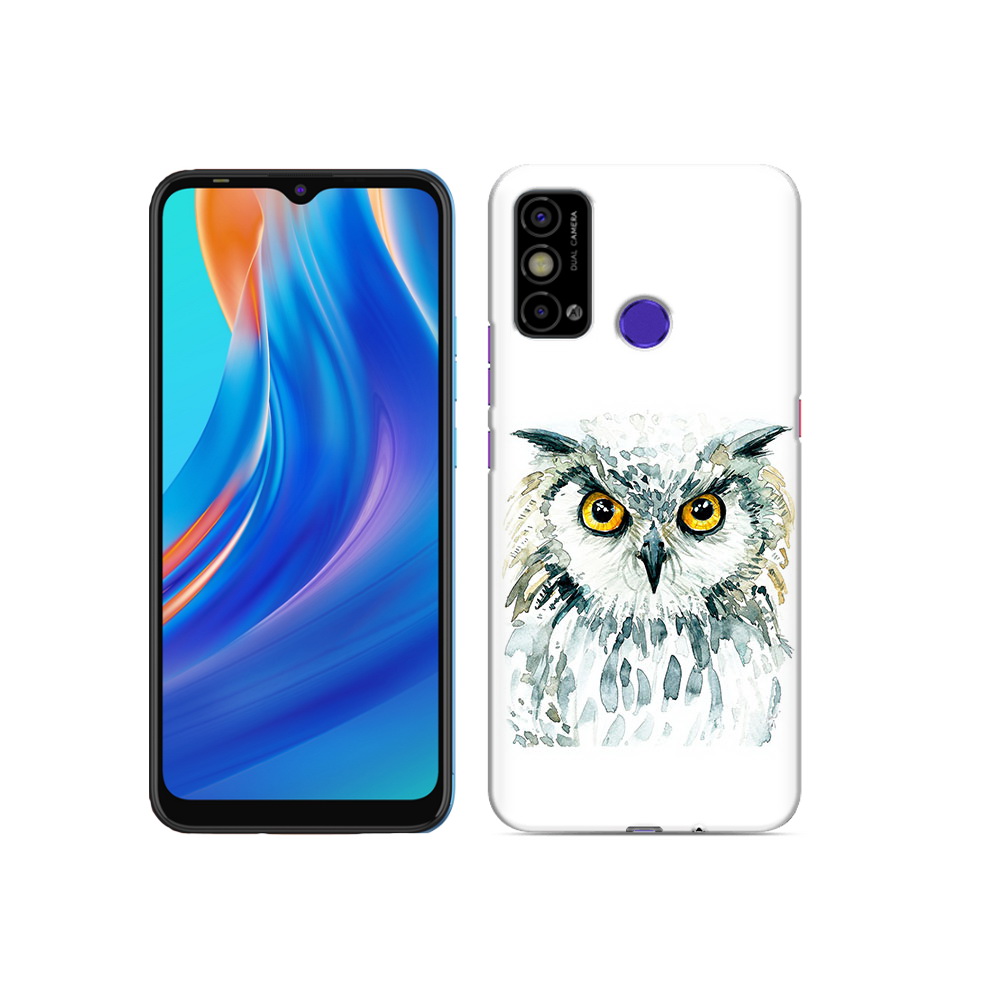 

Чехол MyPads Tocco для Tecno Spark Go Серьезная сова, Прозрачный, Tocco
