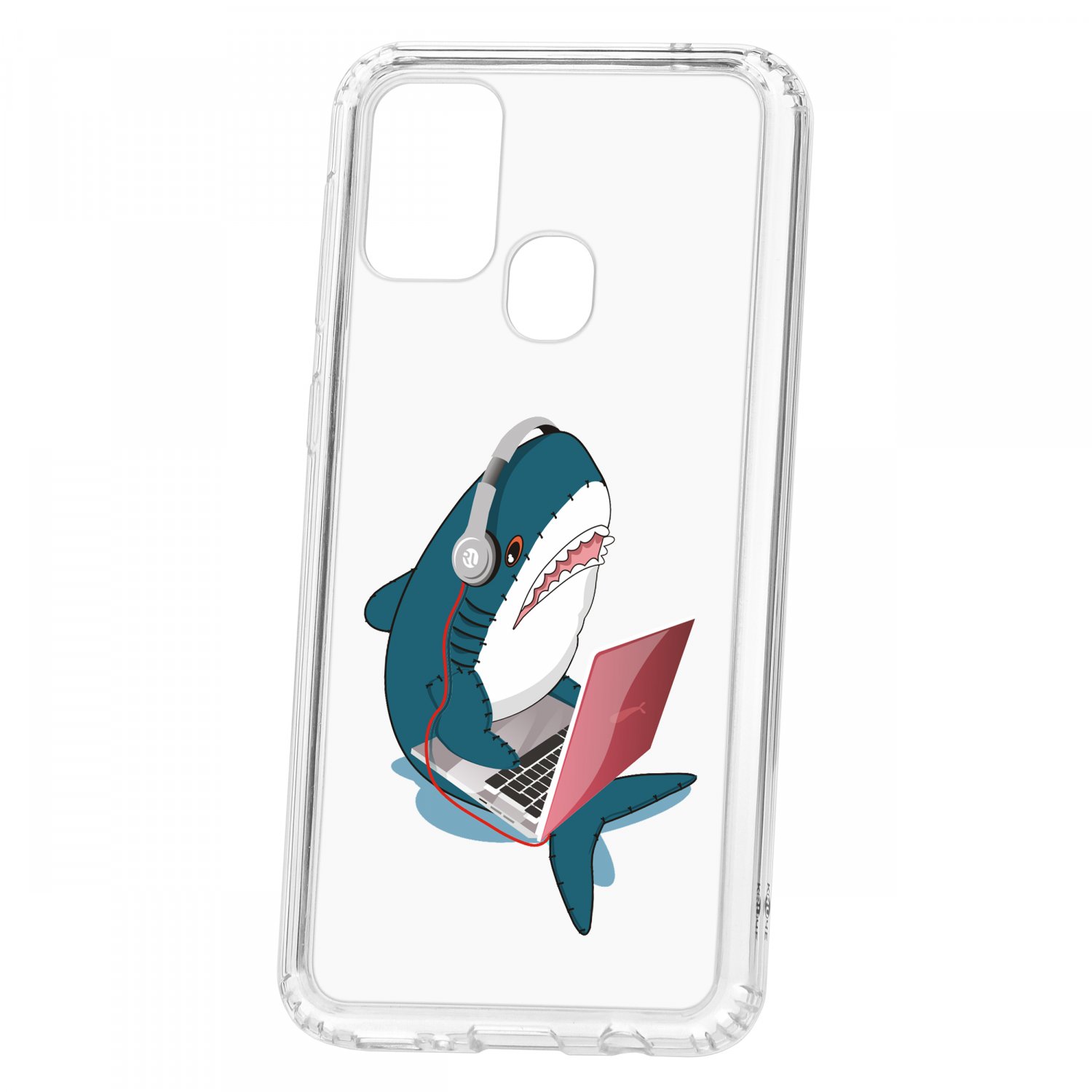 фото Чехол-накладка samsung galaxy m31 kruche print акула кruче