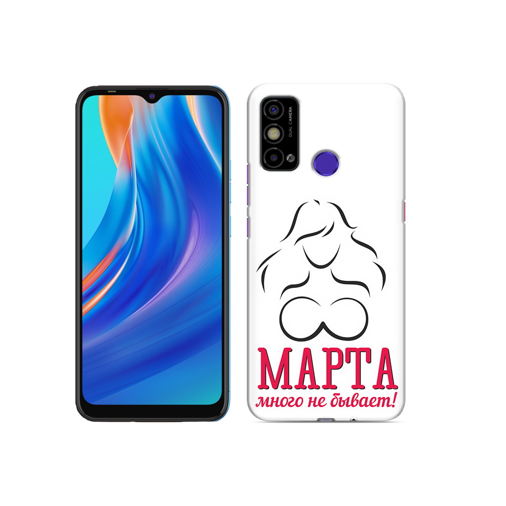 

Чехол MyPads Tocco для Tecno Spark Go 8 марта много не бывает, Прозрачный, Tocco