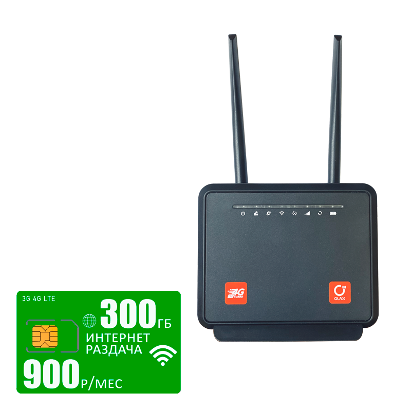 

Wi-Fi роутер Olax MC60 (komplekt-mc60-mega-300gb-pro-sb), MC60