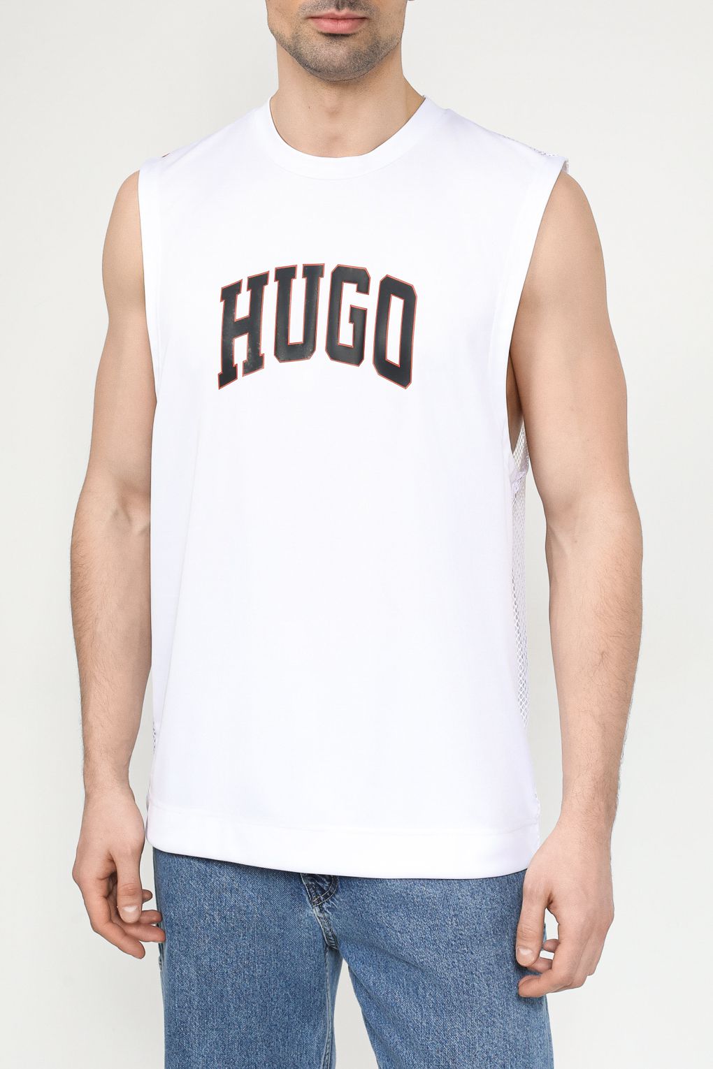 

Майка мужская HUGO 50515489 белая M, Белый, 50515489