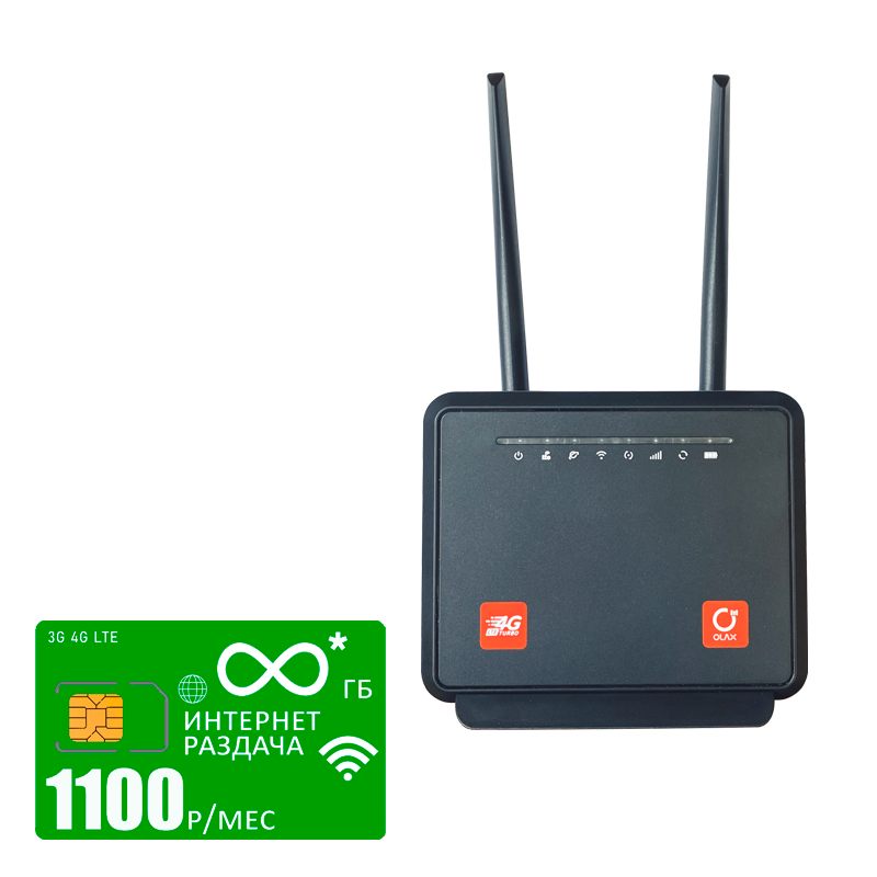 

Wi-Fi роутер Olax MC60 (komplekt-mc60-mega-1000gb-pro-sb), MC60