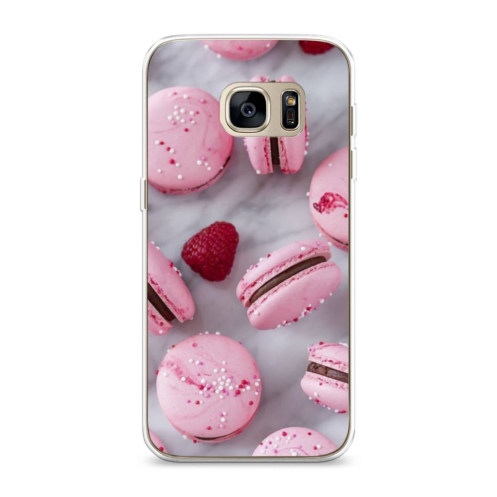 

Чехол Awog на Samsung Galaxy S7 edge "Макарони с малиной", Серый;розовый, 24650-10