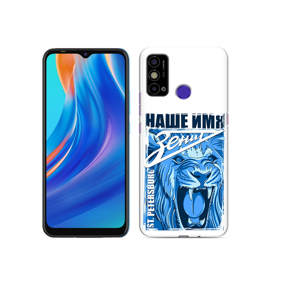 

Чехол MyPads Tocco для Tecno Spark Go ФК наше имя зенит, Прозрачный, Tocco