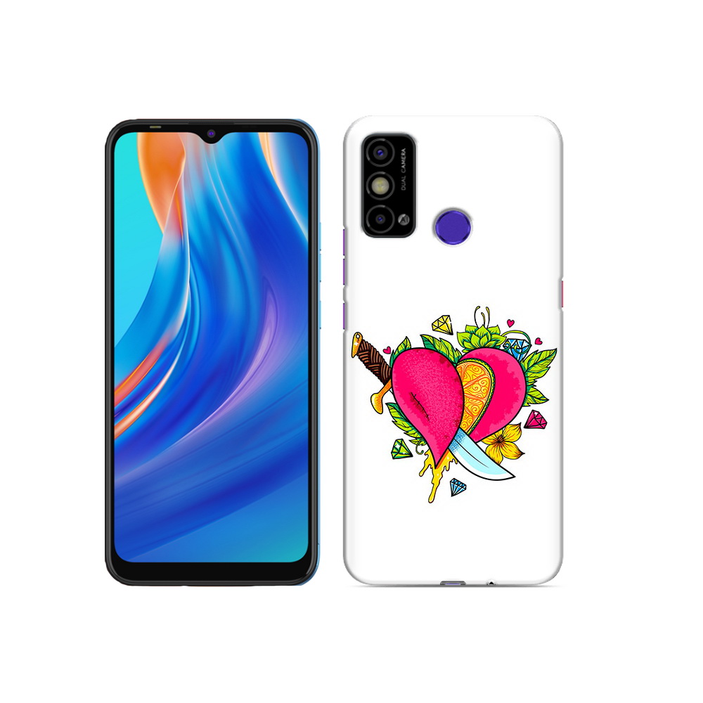 

Чехол MyPads Tocco для Tecno Spark Go Фруктовое сердце, Прозрачный, Tocco