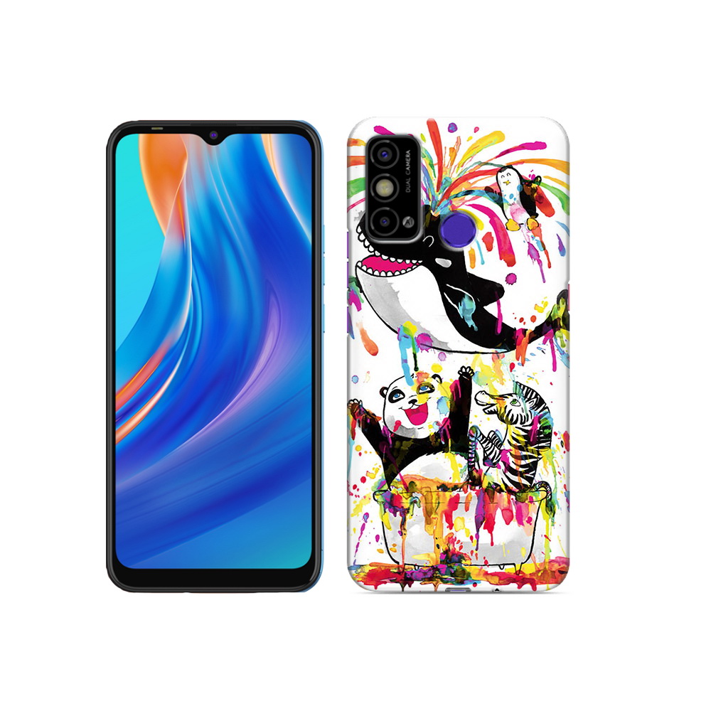 

Чехол MyPads Tocco для Tecno Spark Go Хиппи кит, Прозрачный, Tocco