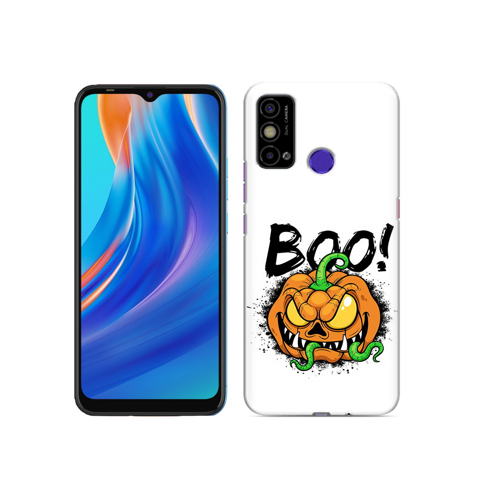 

Чехол MyPads Tocco для Tecno Spark Go Хэллоуин бу, Прозрачный, Tocco