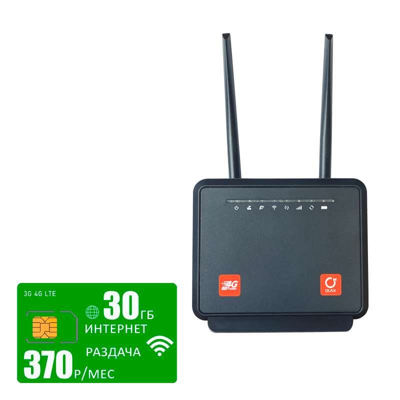 

Wi-Fi роутер Olax MC60 (komplekt-mc60-mega-30gb-pro-sb), MC60