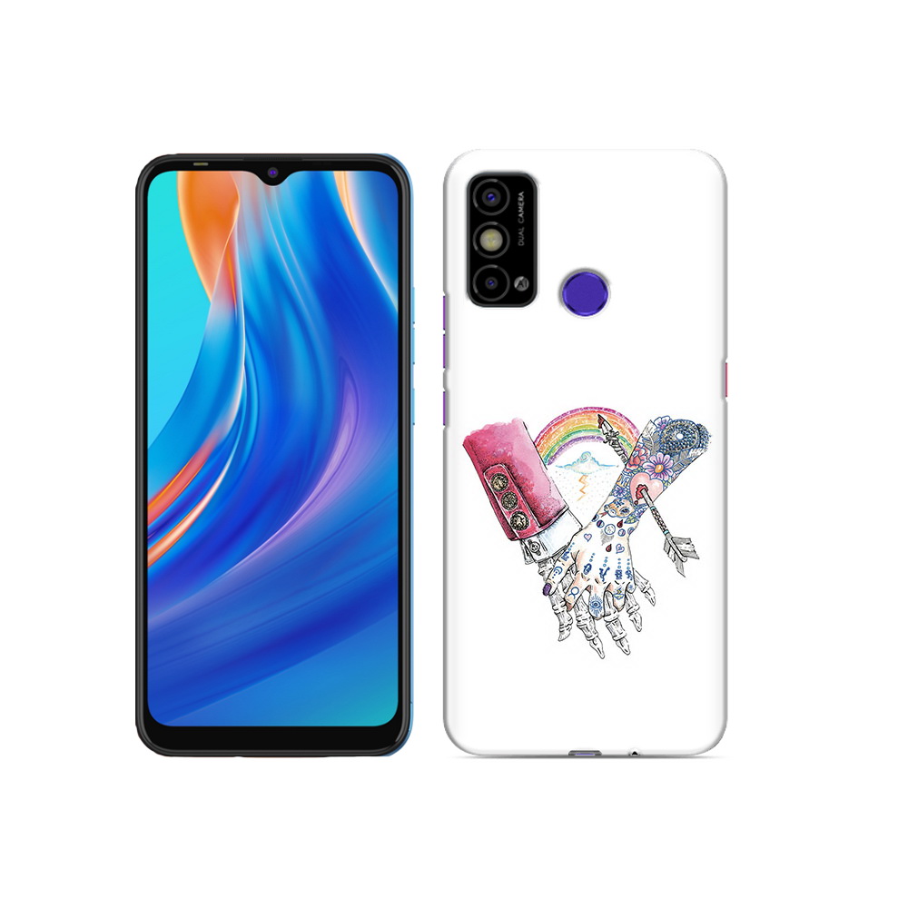 

Чехол MyPads Tocco для Tecno Spark Go абстракция руки в татуировках, Прозрачный, Tocco