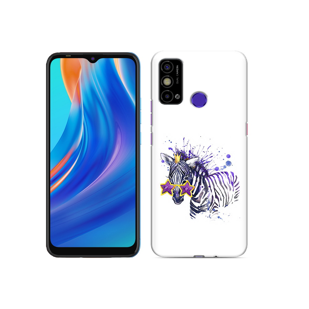 

Чехол MyPads Tocco для Tecno Spark Go акварельная зебра, Прозрачный, Tocco
