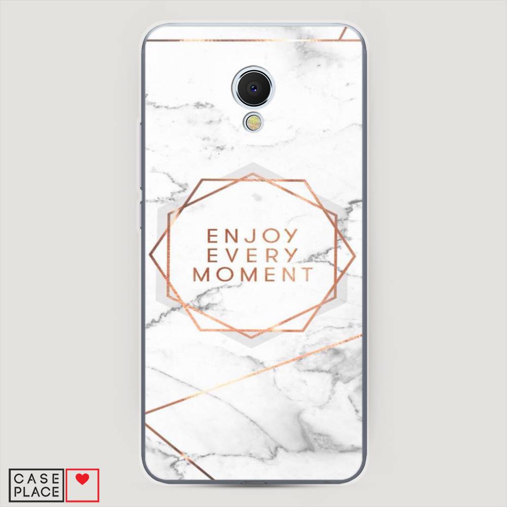 

Чехол Awog на Meizu MX6 "Enjoy every moment мрамор", Белый;розовый;серый, 70950-7