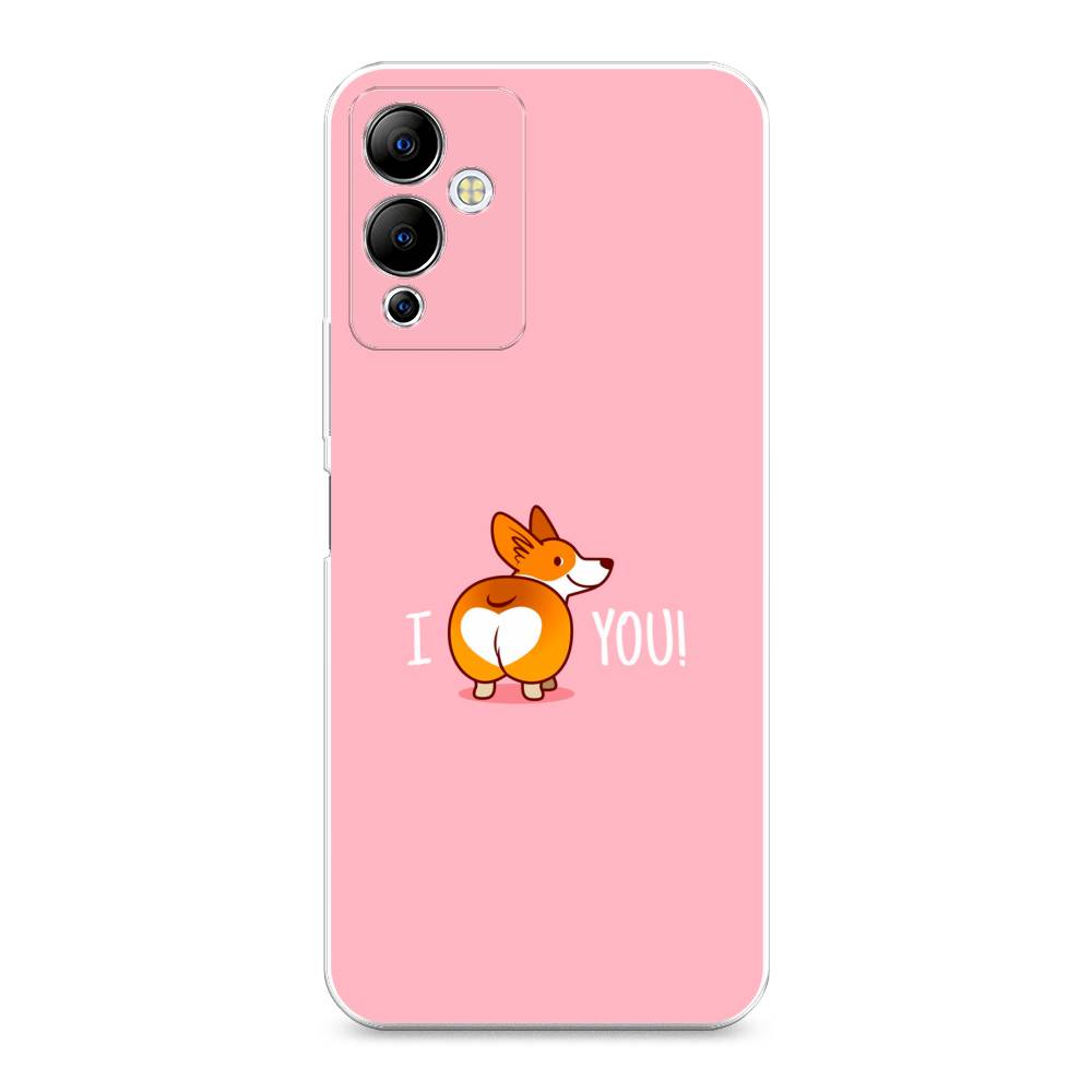 

Чехол на Infinix Note 12i "Корги I love you", Розовый;коричневый;белый, 3102050-1