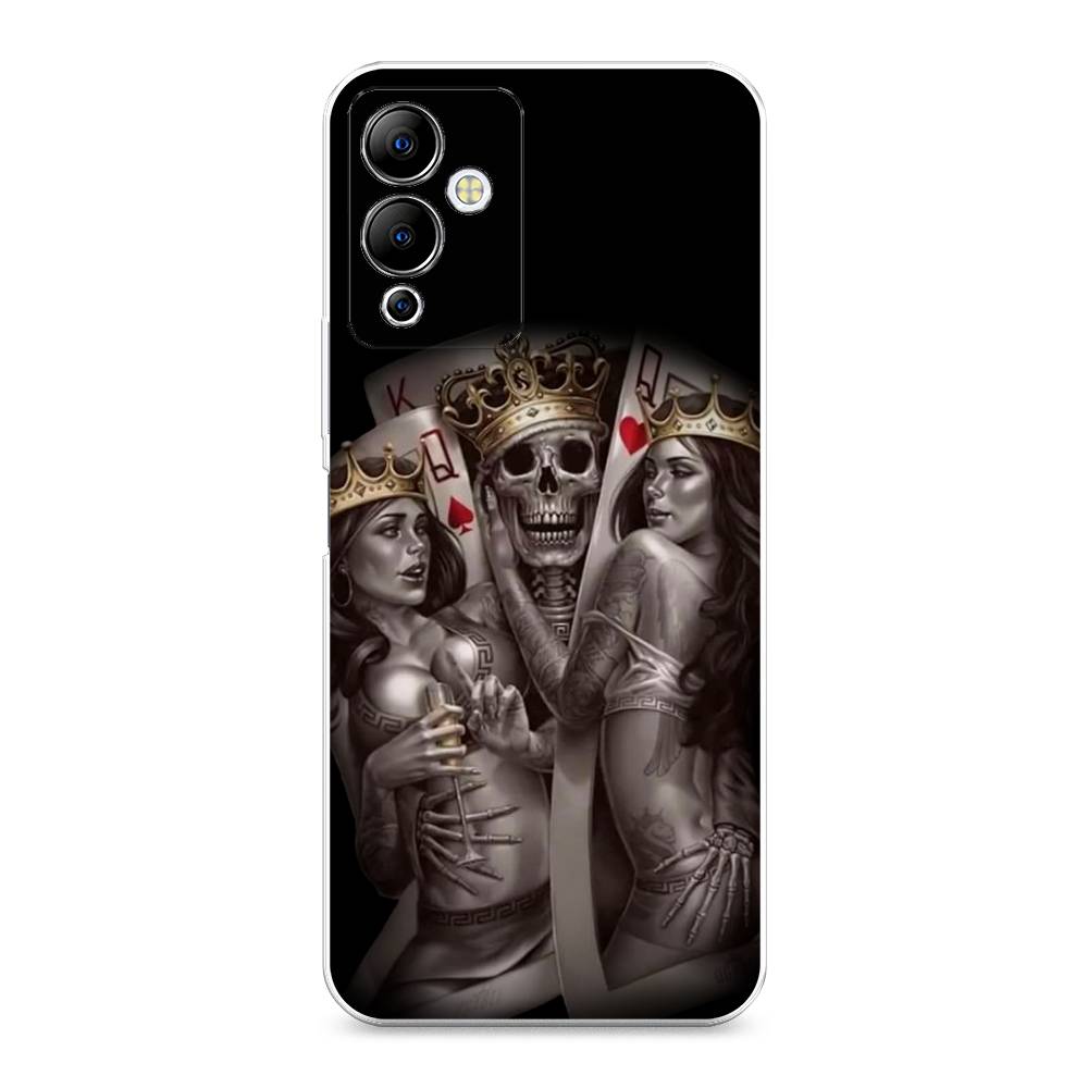 

Чехол на Infinix Note 12i "Карты король и королевы", Серый;желтый, 3102050-6