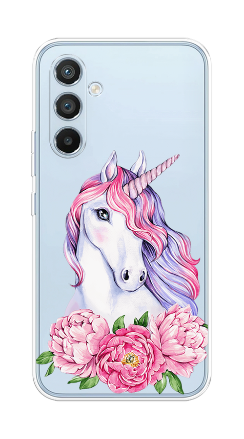 

Чехол Homey на Samsung Galaxy A54 5G "Единорог с пионами", Розовый;белый;зеленый, 2107750-1
