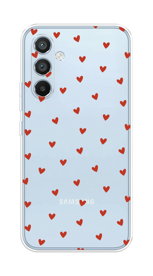 

Чехол Homey на Samsung Galaxy A54 5G "Red hearts", Красный;прозрачный, 2107750-1