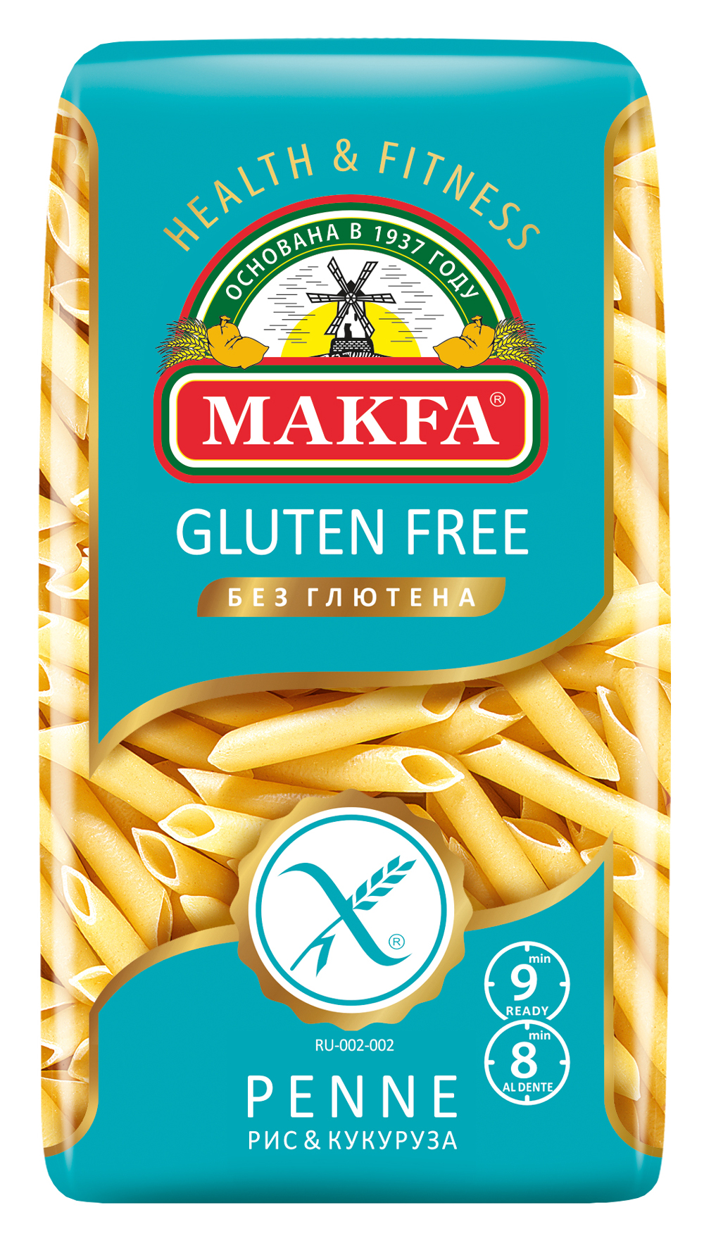 Макаронные изделия Makfa Gluten free Penne Перья без глютена 300 г