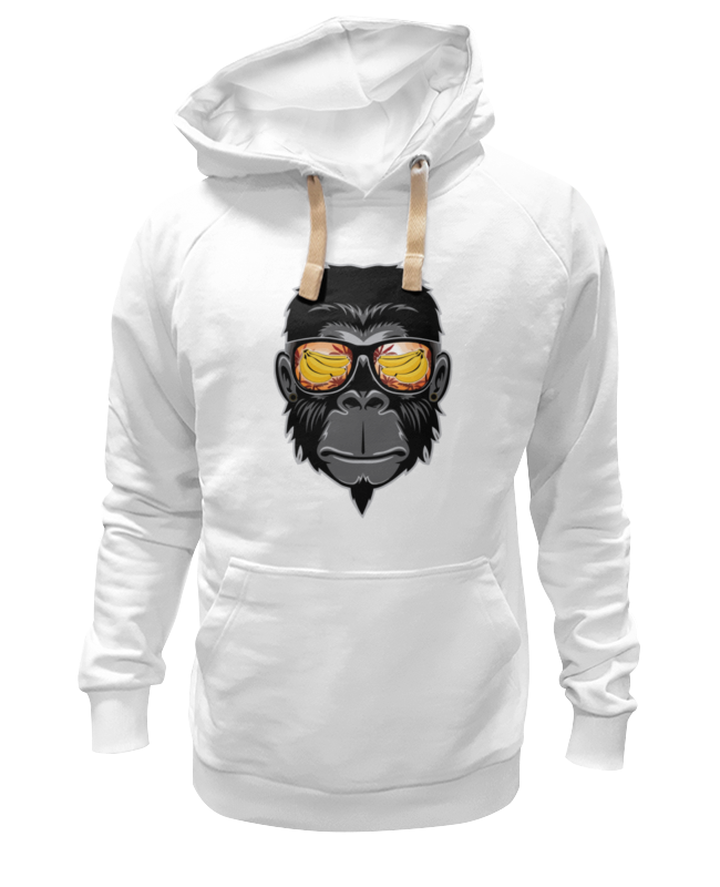 

Худи унисекс Printio Обезьяна белое 3XL, Белый, Обезьяна