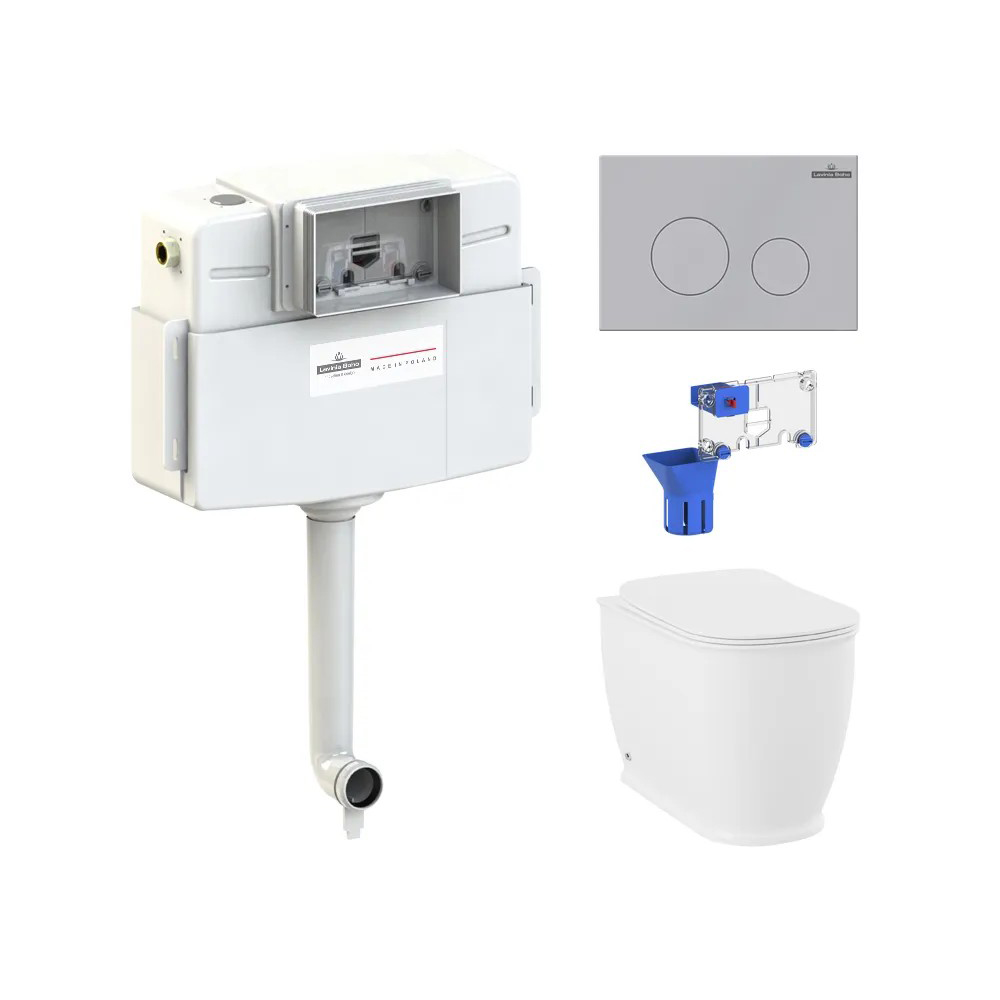 

Комплект 5 в 1 Lavinia Boho Relfix Bell Pro 87060211, премиум с пластиковой клавишей, Белый, Комплект унитазов Lavinia Boho 5 в 1: Bell Pro, кор.крепления, круглая клавиша
