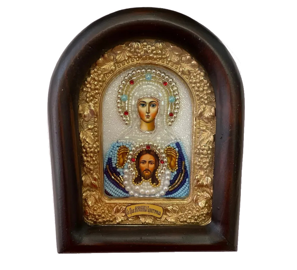 

Икона Вероника Кровоточивая, Праведная, из бисера, ручная работа