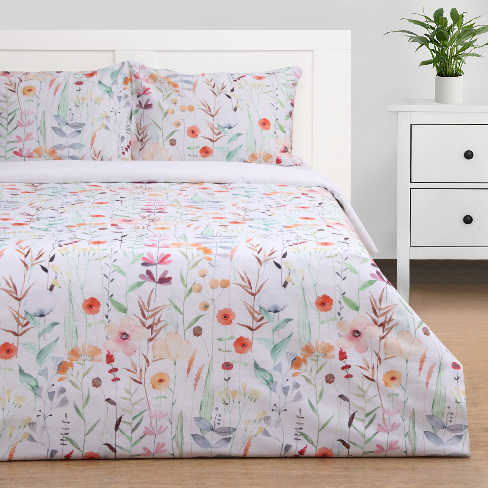 

Комплект постельного белья Этель евро Wildflowers 10389662, 200х217, 220х240, 50х70-2 шт