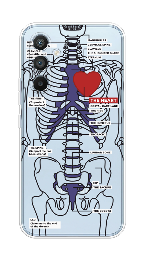 

Чехол Homey на Samsung Galaxy A54 5G "Скелет человека", Прозрачный;синий;красный, 2107750-1