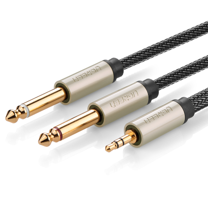 

Кабель UGREEN AV126 (10615) 3.5mm TRS to Dual 6.35mm TS Audio Cable. Длина: 2 м. Серый, AV126 (10615) 3.5mm TRS to Dual 6.35mm TS Audio Cable. Длина: 2 м. Цвет: серый