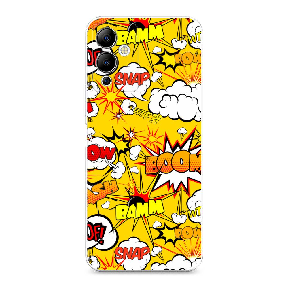 

Чехол на Infinix Note 12i "Поп Арт эффекты", Желтый;белый;оранжевый, 3102050-6
